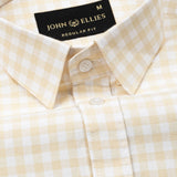 Asford Yellow Hidden Button Down Oxford Cotton Shirt - John Ellies