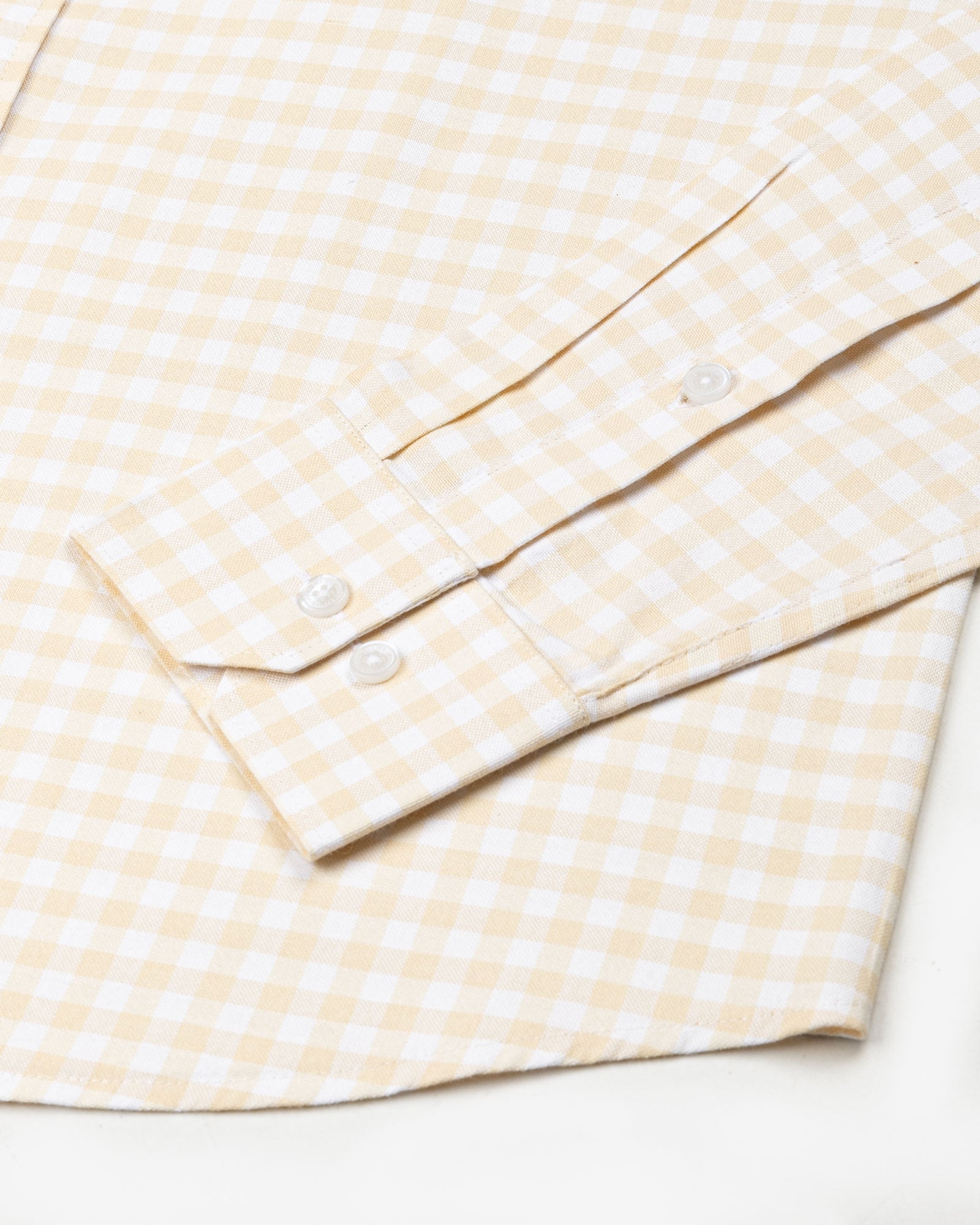 Asford Yellow Hidden Button Down Oxford Cotton Shirt - John Ellies
