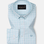 Asford Sky Blue Hidden Button Down Oxford Cotton Shirt - John Ellies