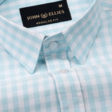 Asford Sky Blue Hidden Button Down Oxford Cotton Shirt - John Ellies