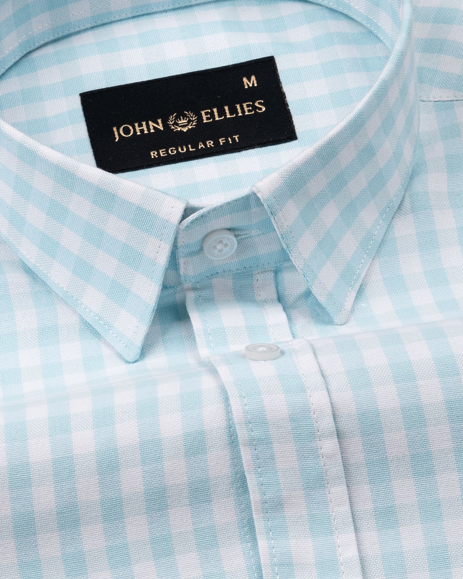 Asford Sky Blue Hidden Button Down Oxford Cotton Shirt - John Ellies