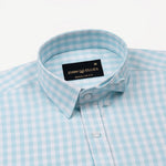 Asford Sky Blue Hidden Button Down Oxford Cotton Shirt - John Ellies