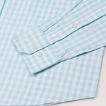 Asford Sky Blue Hidden Button Down Oxford Cotton Shirt - John Ellies