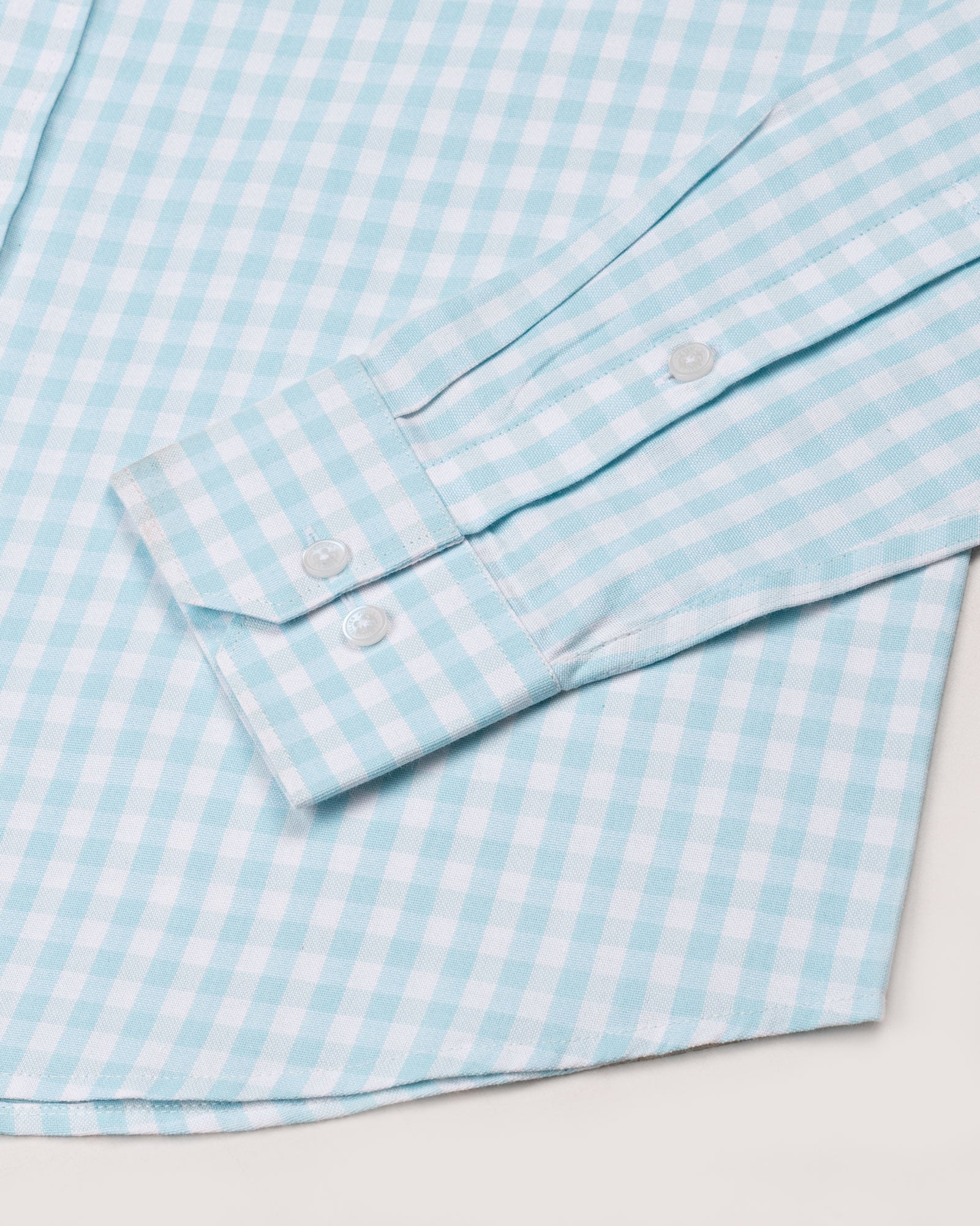 Asford Sky Blue Hidden Button Down Oxford Cotton Shirt - John Ellies