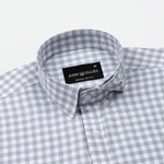 Asford Grey Hidden Button Down Oxford Cotton Shirt - John Ellies