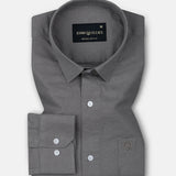 Pekzy Grey Plain Luxurious Linen Shirt