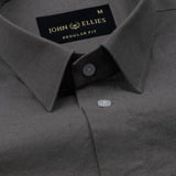 Pekzy Grey Plain Luxurious Linen Shirt