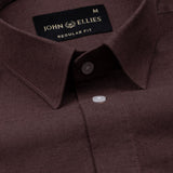 Pekzy Brown Plain Luxurious Linen Shirt