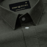 Pekzy Green Plain Luxurious Linen Shirt