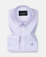 Axels Lavender Stripes Oxford Cotton Shirt