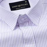 Axels Lavender Stripes Oxford Cotton Shirt
