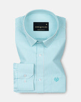 Axels Cyan Stripes Oxford Cotton Shirt
