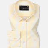 Axels Yellow Stripes Oxford Cotton Shirt