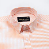 Axels Peach Stripes Oxford Cotton Shirt