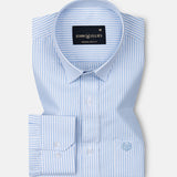 Axels Sky Blue Stripes Oxford Cotton Shirt