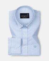 Axels Sky Blue Stripes Oxford Cotton Shirt