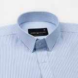 Axels Sky Blue Stripes Oxford Cotton Shirt
