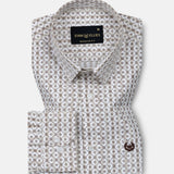 Luwan Brown Printed Cotton Shirt