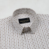 Luwan Brown Printed Cotton Shirt