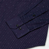Luwan Purple Printed Dobby Cotton Shirt