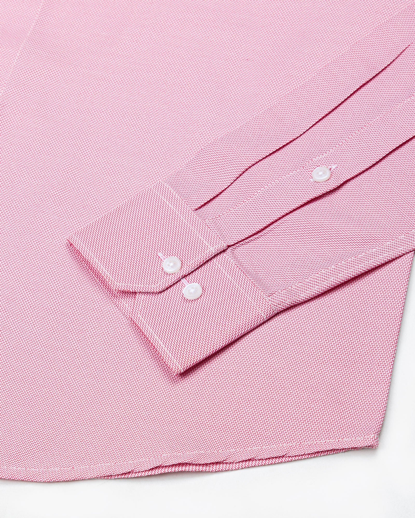 Marcell Red Textured Cutaway Cotton Shirt - John Ellies