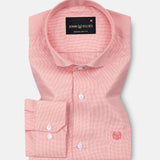 Marcell Orange Textured Cutaway Cotton Shirt - John Ellies