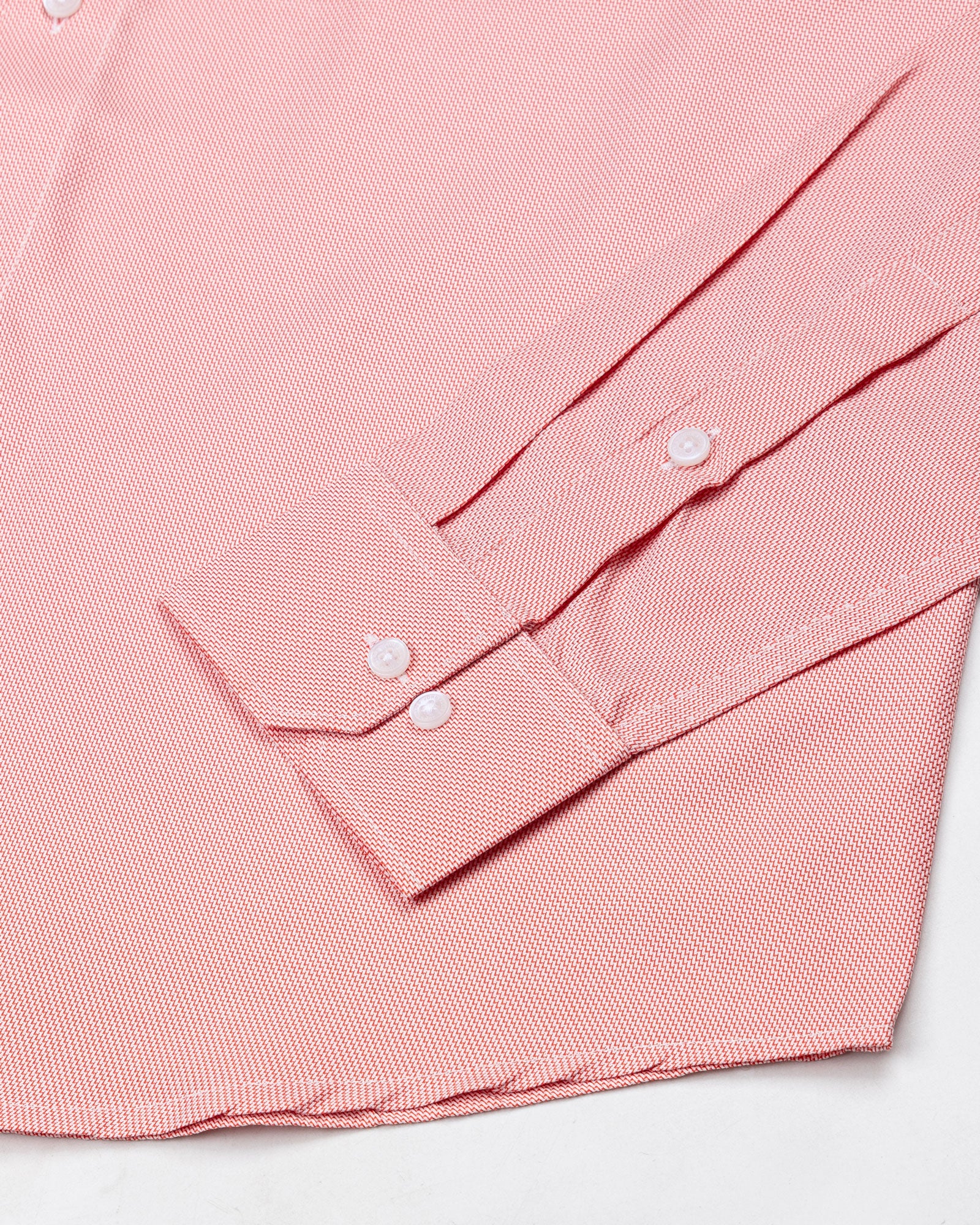 Marcell Orange Textured Cutaway Cotton Shirt - John Ellies
