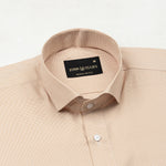 Marcell Yellow Textured Cutaway Cotton Shirt - John Ellies