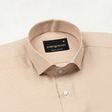 Marcell Yellow Textured Cutaway Cotton Shirt - John Ellies