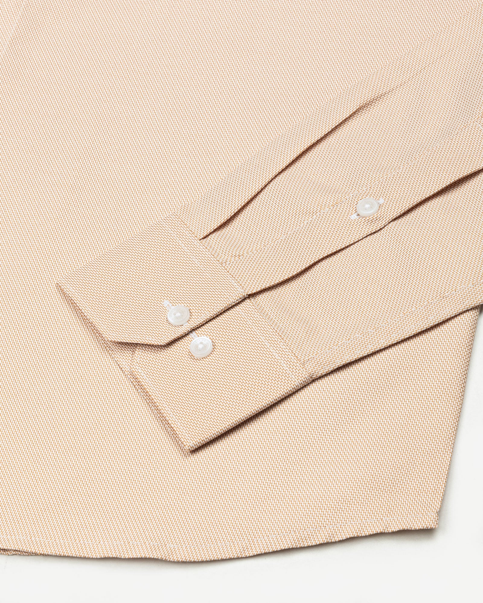 Marcell Yellow Textured Cutaway Cotton Shirt - John Ellies