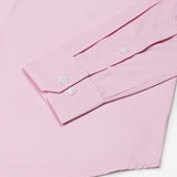 Marcell Pink Textured Cutaway Cotton Shirt - John Ellies