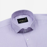 Marcell Lavender Textured Cutaway Cotton Shirt - John Ellies
