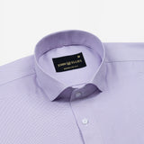 Marcell Lavender Textured Cutaway Cotton Shirt - John Ellies