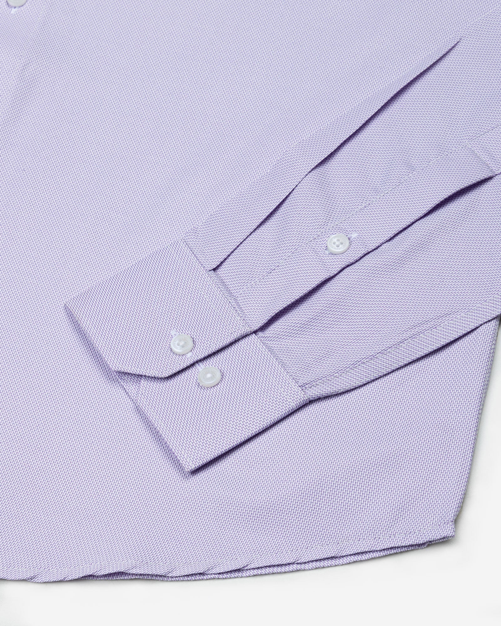Marcell Lavender Textured Cutaway Cotton Shirt - John Ellies