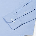 Marcell Blue Textured Cutaway Cotton Shirt - John Ellies