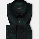 Destiny Green Stripes Oxford Cotton Shirt - John Ellies