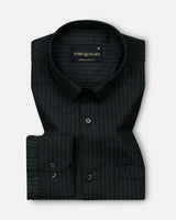 Destiny Green Stripes Oxford Cotton Shirt