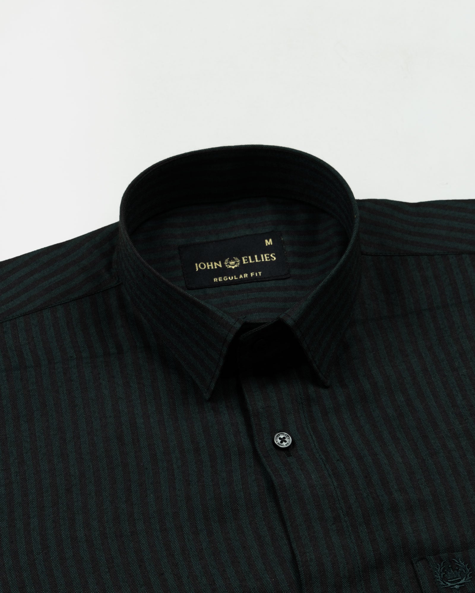 Destiny Green Stripes Oxford Cotton Shirt - John Ellies