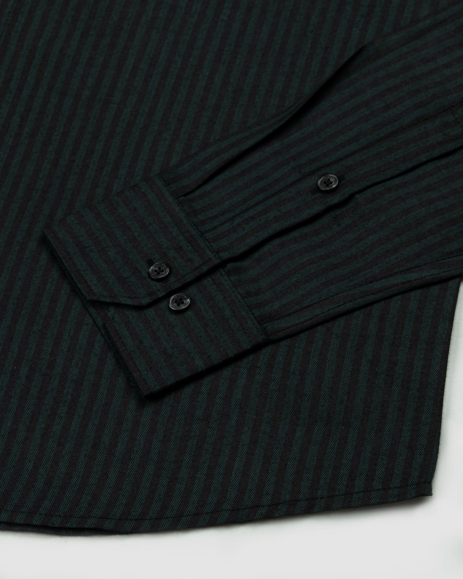 Destiny Green Stripes Oxford Cotton Shirt - John Ellies