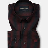 Destiny Red Stripes Oxford Cotton Shirt - John Ellies