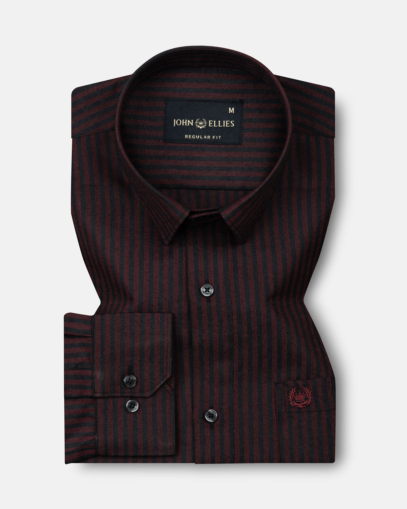 Destiny Red Stripes Oxford Cotton Shirt - John Ellies