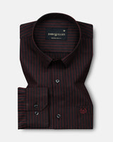 Destiny Red Stripes Oxford Cotton Shirt