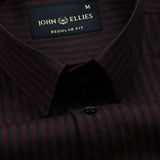 Destiny Red Stripes Oxford Cotton Shirt - John Ellies