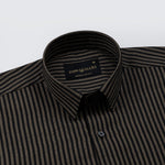 Destiny Beige Stripes Oxford Cotton Shirt - John Ellies