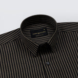 Destiny Beige Stripes Oxford Cotton Shirt - John Ellies