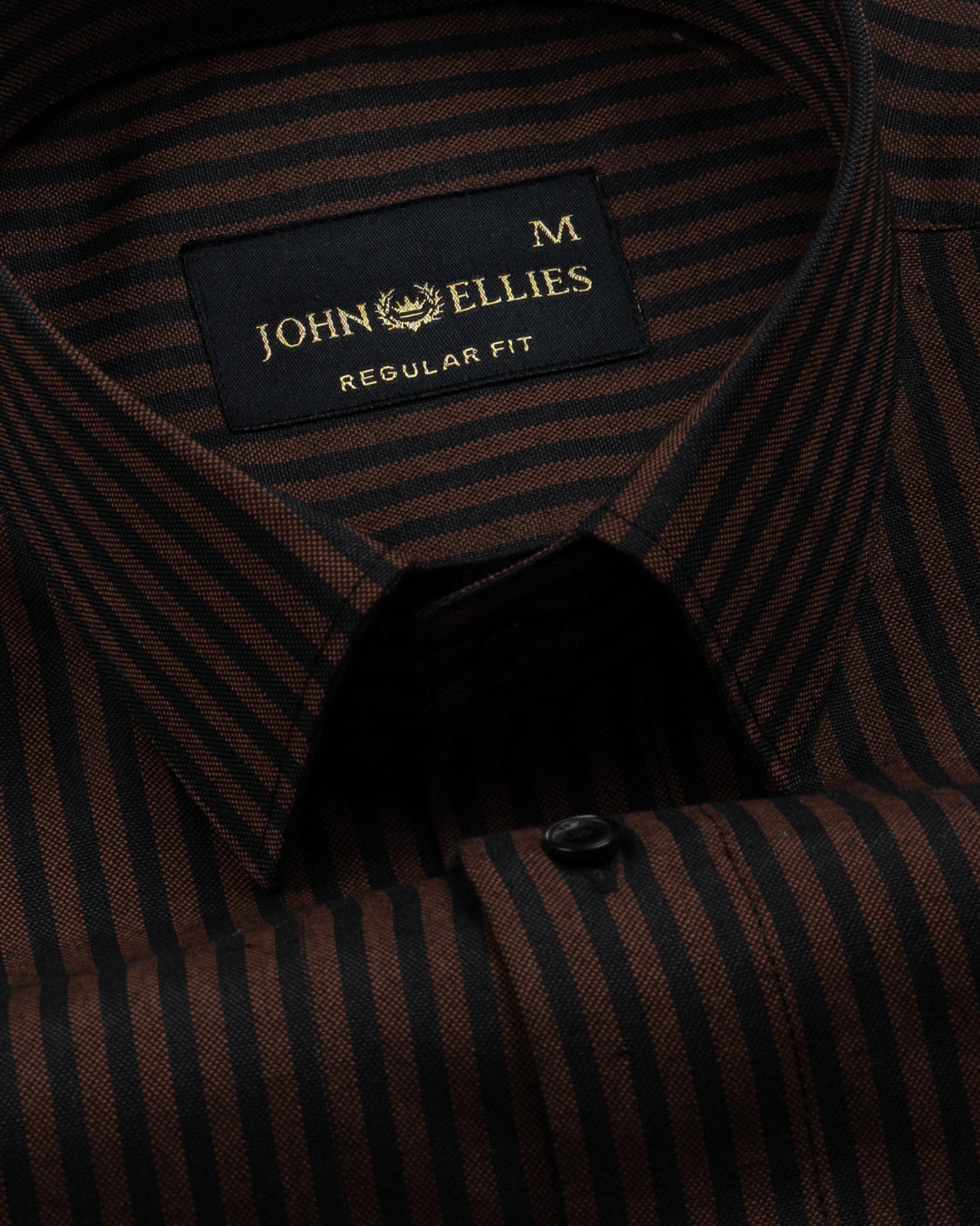 Destiny Brown Stripes Oxford Cotton Shirt - John Ellies