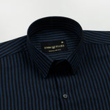 Destiny Blue Stripes Oxford Cotton Shirt - John Ellies