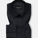 Destiny Grey Stripes Oxford Cotton Shirt - John Ellies