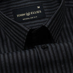 Destiny Grey Stripes Oxford Cotton Shirt - John Ellies