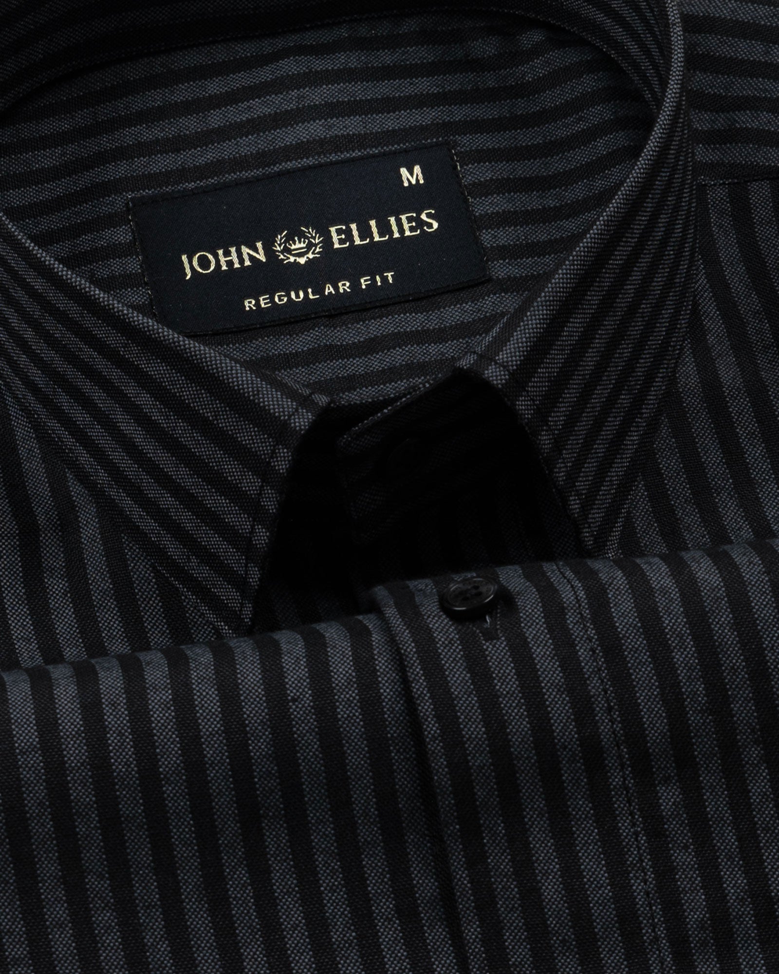 Destiny Grey Stripes Oxford Cotton Shirt - John Ellies